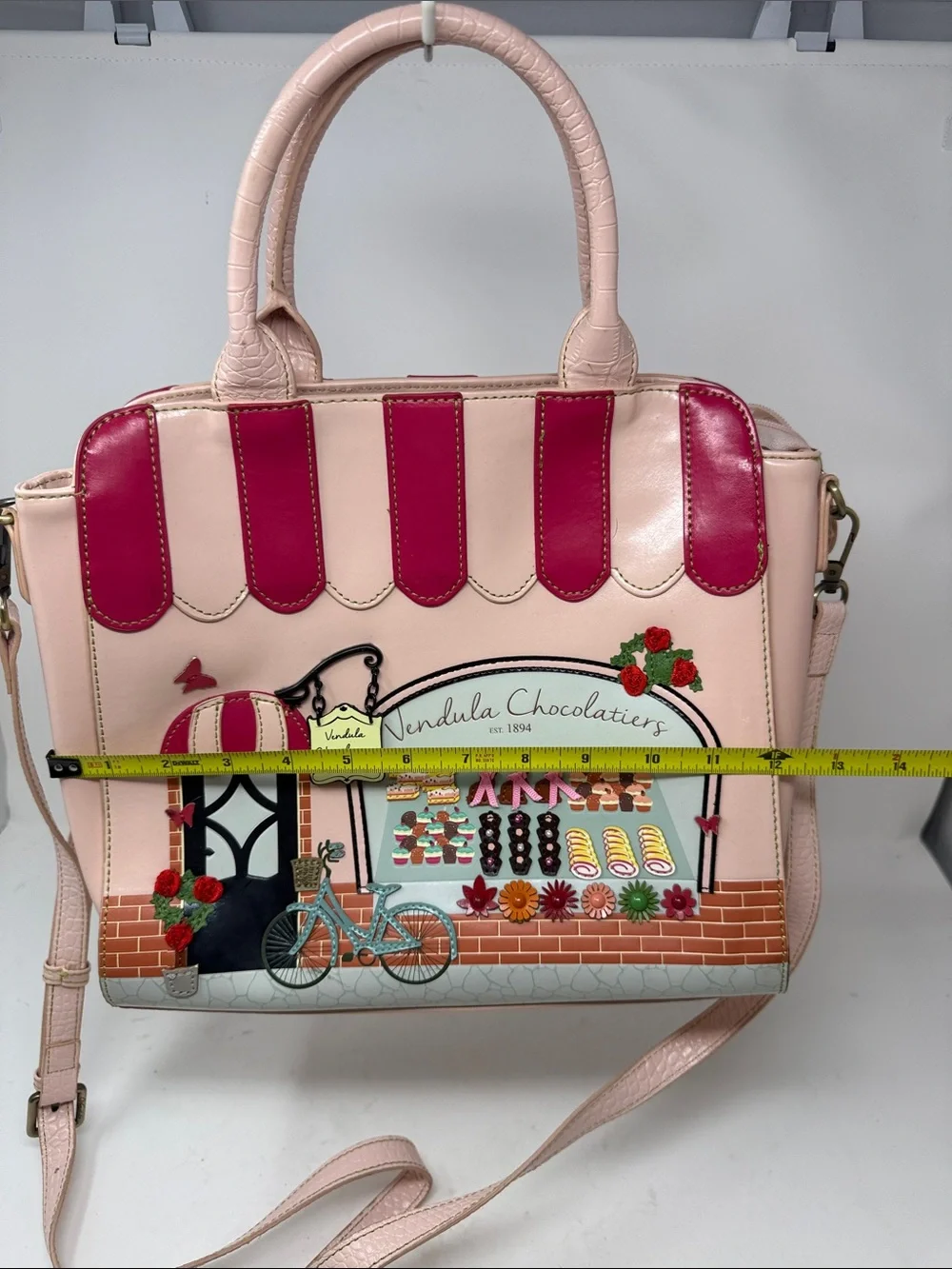 Chocolatiers Pink Bakery Print Satchel